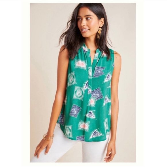Anthropologie Tops - 🌻3/$20 Porridge green international postage top